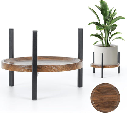 Plant Stand Indoor Adjustable, Metal Modern Indoor Plant Stand, Heavy Duty Plant Stands Outdoor Corner, Stable Plant Holder, Fits 8 to 12 Inches Pots, Black, 1 Pack, Pot & Plant Not Included