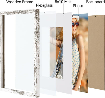 Vittanly 11x14 Picture Frame, Display Pictures 8x10 with Mat or 11x14 without Mat, Photo Frame for Wall Mounting, Black, 1 Pack - Colors B
