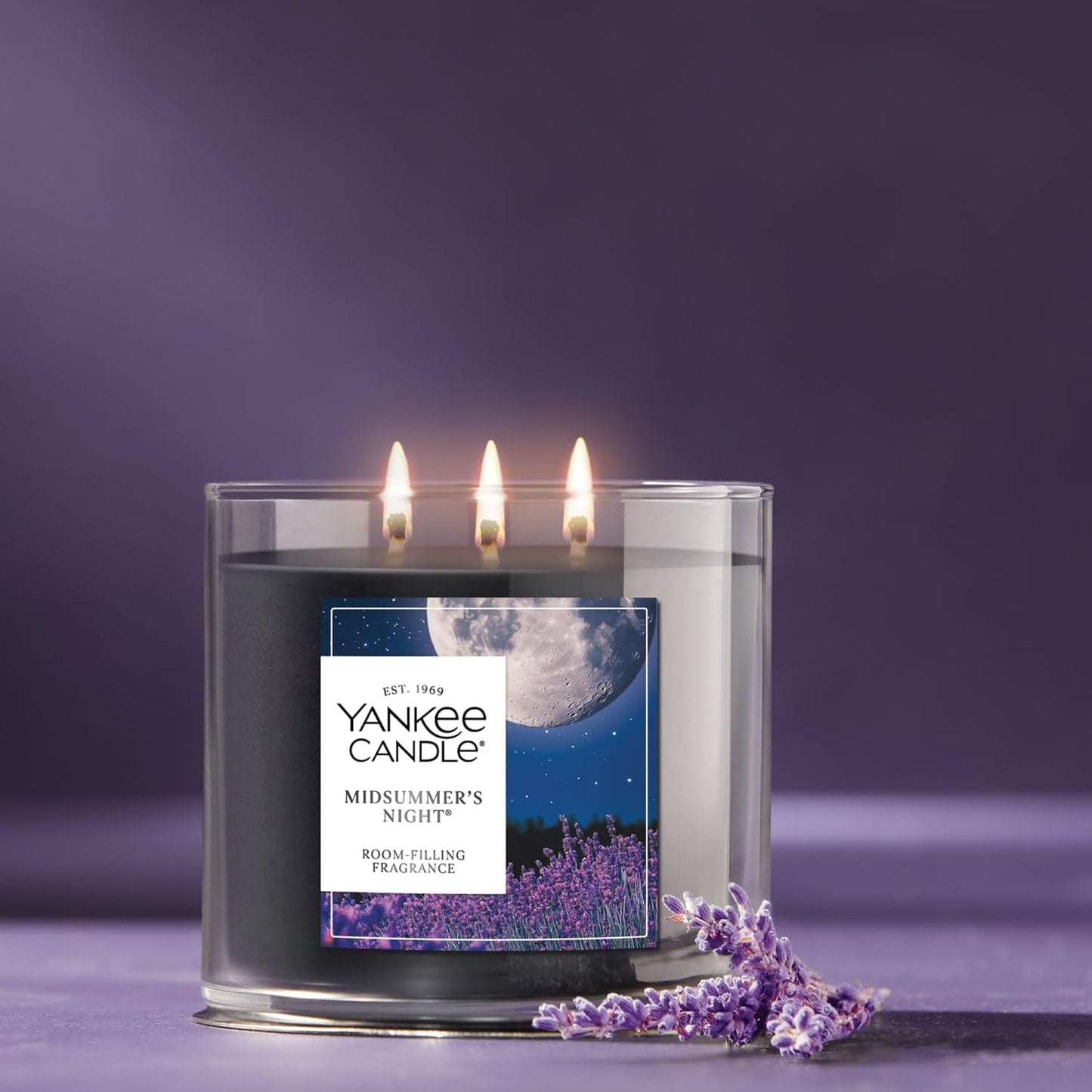 Yankee Candle Large Tumbler Scented Candle with up to 80 Hour Burn Time, Premium Plant Wax Blend for Consistent Burn, 20 oz Tumbler Candle with Room Filling Fragrance, Midsummer's Night