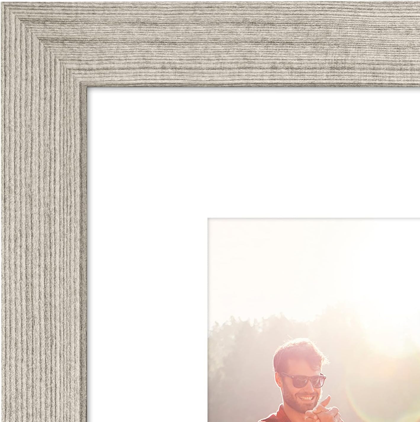 Americanflat 4x6 Collage Picture Frame with Shatter-Resistant Glass - Fits Five 4x6 Photos or Use as One 11x14 Picture Frame - Signature Collection - Collage Frames for Wall Display - Black