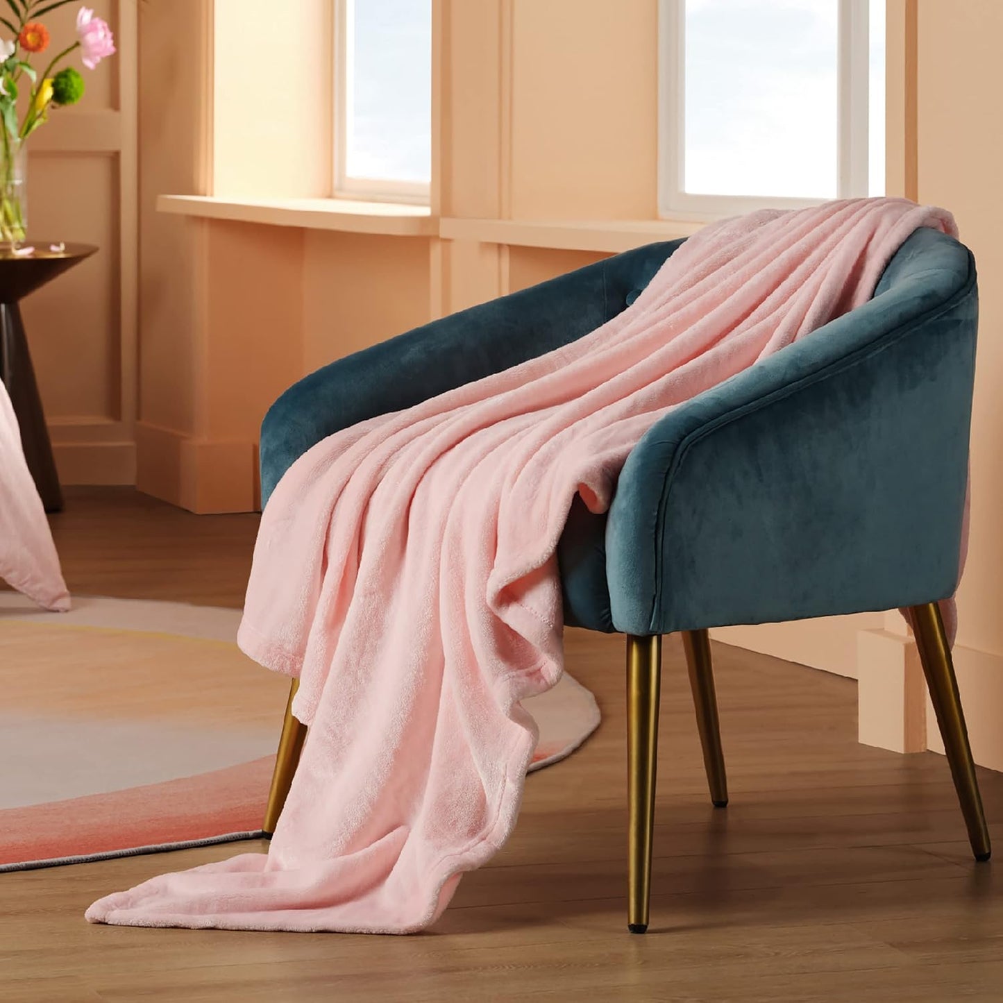 Bedsure GentleSoft Fleece Throw Blanket for Couch Grey - Lightweight Plush Fuzzy Cozy Soft Blankets and Throws for Sofa, Couch, Travel, Camping, 50x60 inches - Colors A