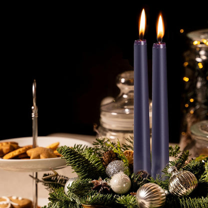 KONNI 0.87×10 Inch Ivory Taper Candles, Unscented and Smokeless Tall Candlesticks, 10 Pack Tapered Candles with Cotton Wicks, Long Burning, Ideal for Weddings, Dinner Parties, and Home Décor