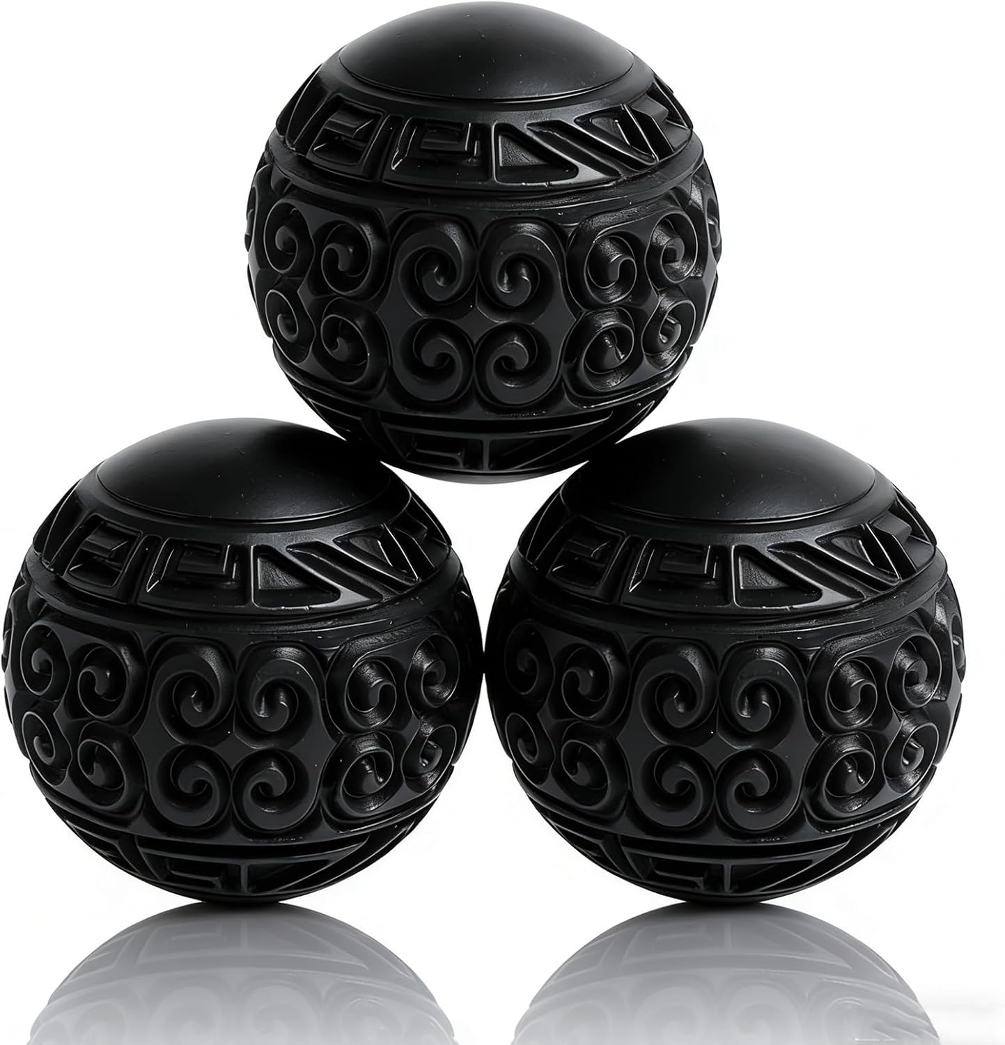 3 Pack Gold Decorative Ball for Centerpiece Bowls, 3 inch Orbs Spheres for Home Living Room Coffee Table Centerpieces Shelf Decoration