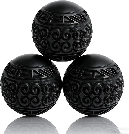 3 Pack Gold Decorative Ball for Centerpiece Bowls, 3 inch Orbs Spheres for Home Living Room Coffee Table Centerpieces Shelf Decoration