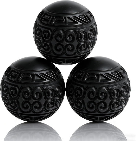 3 Pack Gold Decorative Ball for Centerpiece Bowls, 3 inch Orbs Spheres for Home Living Room Coffee Table Centerpieces Shelf Decoration
