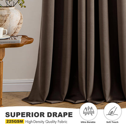 MIULEE Blackout Curtains for Bedroom Living Room 2 Panels, Thermal Insulated Room Darkening Drapes Grommet Noise Reducing Light Blocking Window Treatments 63 Inches Long 40x63 Inch Black - Colors B