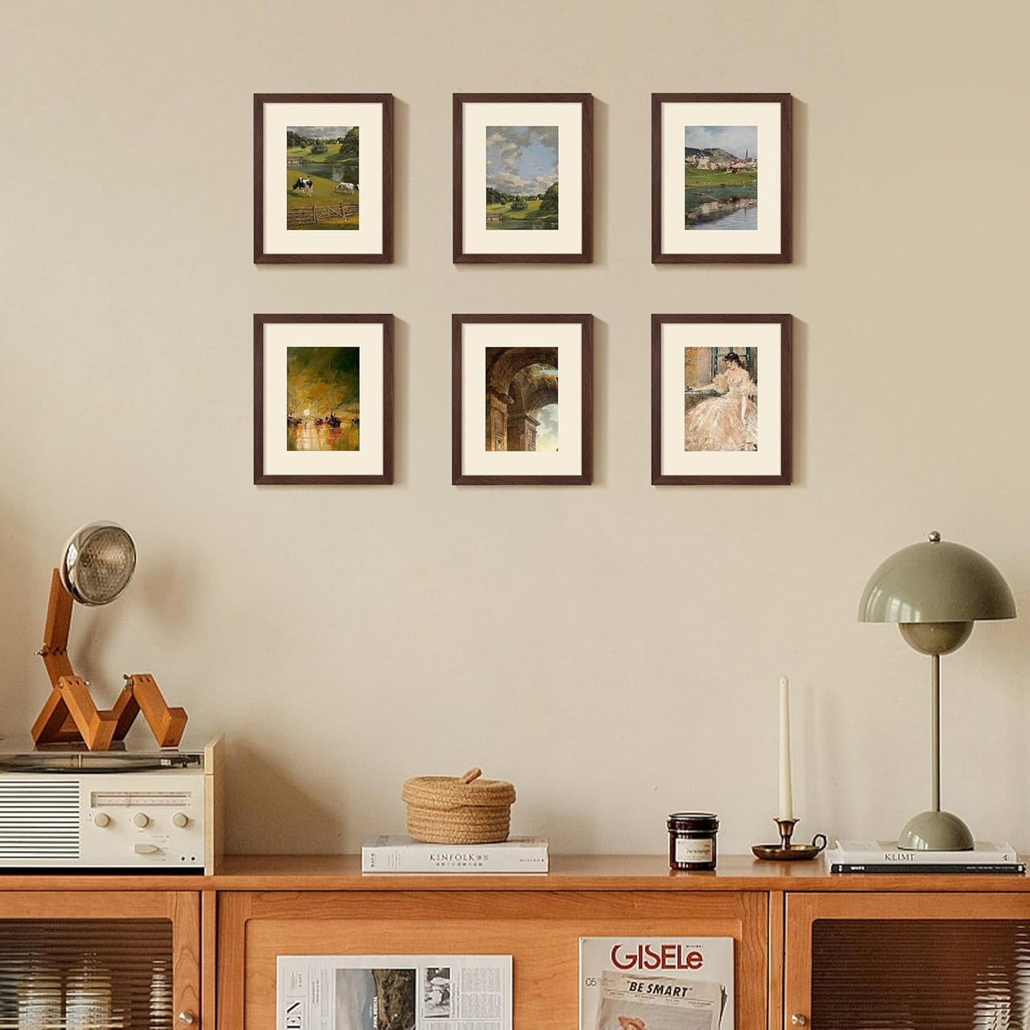upsimples 8x10 Picture Frame, Display Pictures 5x7 with Mat or 8x10 Without Mat, Wall Hanging Photo Frame, Black, 1 Pack - Colors B
