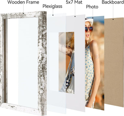 Vittanly 11x14 Picture Frame, Display Pictures 8x10 with Mat or 11x14 without Mat, Photo Frame for Wall Mounting, Black, 1 Pack - Colors B