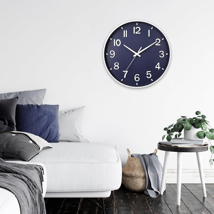 HZDHCLH Wall Clocks Battery Operated,12 inch Silent Non Ticking Modern Wall Clock for Living Room Bedroom Kitchen Office Classroom Decor (Olive Green and Gold)