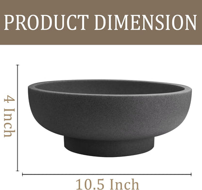 LIN CHUAN Large Decorative Bowl, Fruit Bowl for Kitchen Counter, Modern Resin Bowl for Home Decor, Key Holder for Entry Table, Sand Beige