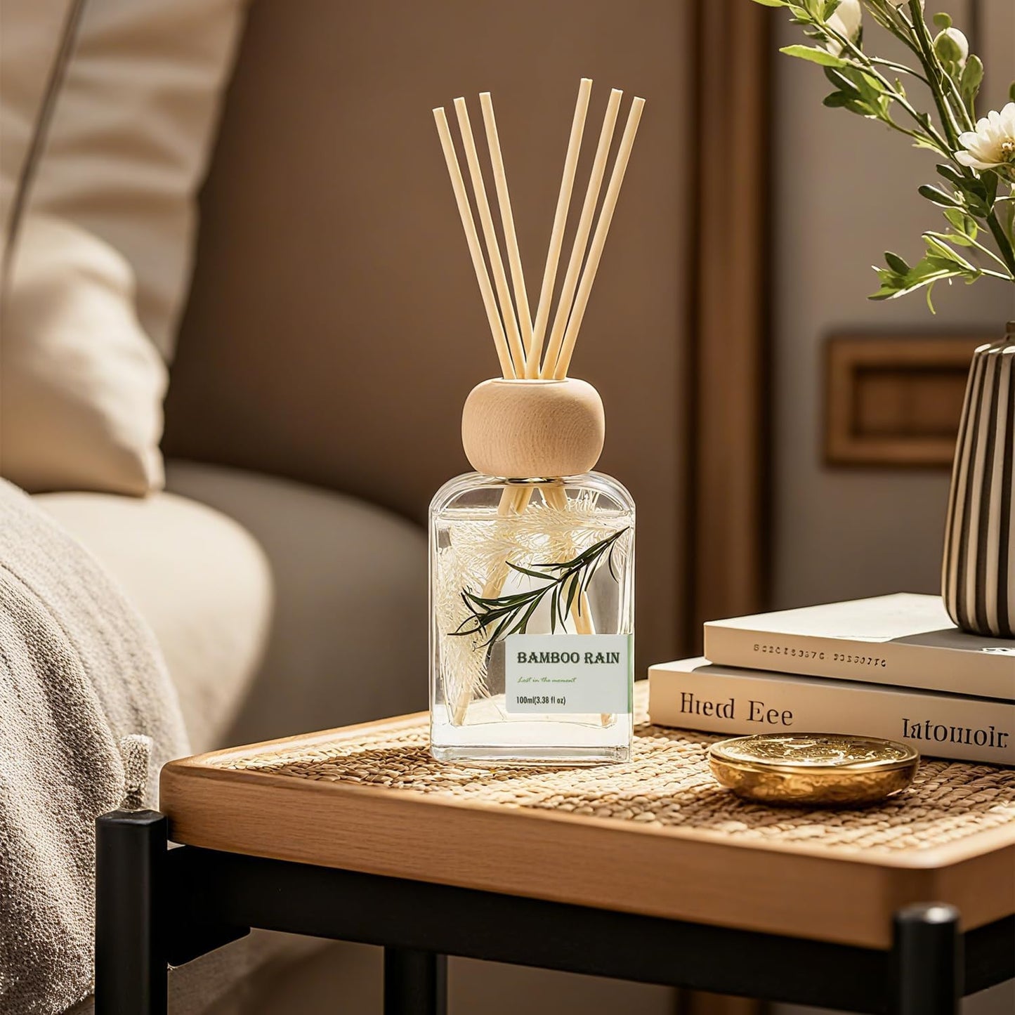 Luxury Hotel Scent Reed Diffuser 100ml (3.38oz) | No.1898 Hotel Collection Diffuser Oil Inspired by Ritz Carlton | Home, Bathroom & Office Decor | Long-Lasting Room Freshener Gift Set