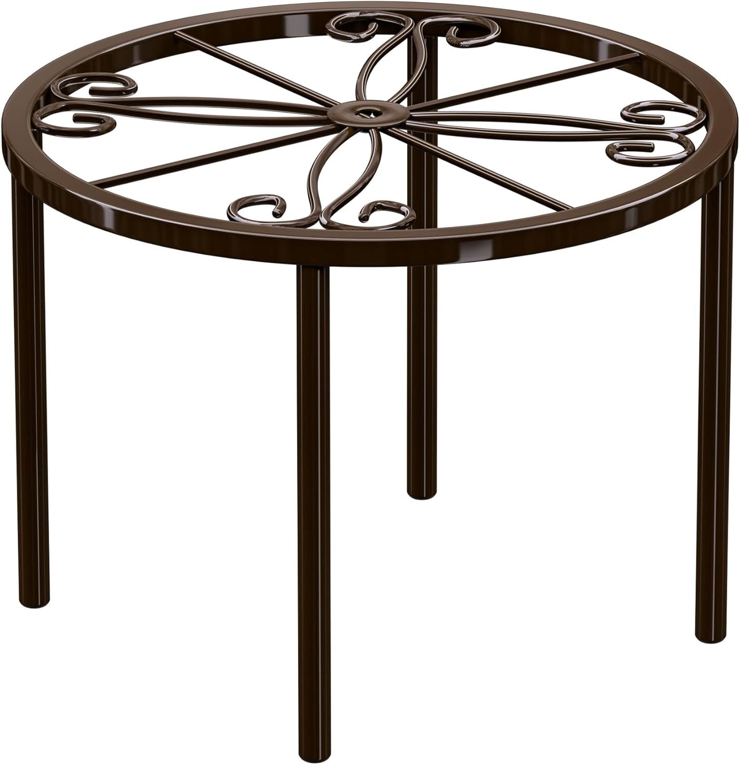 bussdis 1 PCS Plant Stand,-Heavy Duty Metal Stand Decorates Plants, Anti-Rust Flower Pot Stand, Round Plant Rack for Room Indoor and Outdoor Courtyard,Gardens, Brown.