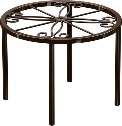 bussdis 1 PCS Plant Stand,-Heavy Duty Metal Stand Decorates Plants, Anti-Rust Flower Pot Stand, Round Plant Rack for Room Indoor and Outdoor Courtyard,Gardens, Brown.
