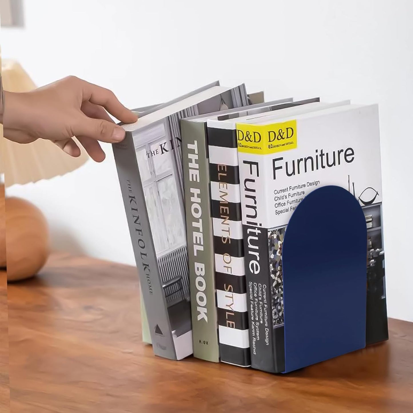Lulonpon 16 Pieces Book Ends, Bookends, Books Stand, Metal Bookend for Shelves, Black Book Ends for School, Library, Desktop Organizer