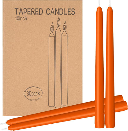 4 Pack Ivory Taper Candles - Taper Candles 10 Inch Dripless, Smokeless & Unscented - 8 Hours Long Burning - Hand Poured Tall Candlesticks - Ideal for Weddings, Dinner Parties, and Home Decor