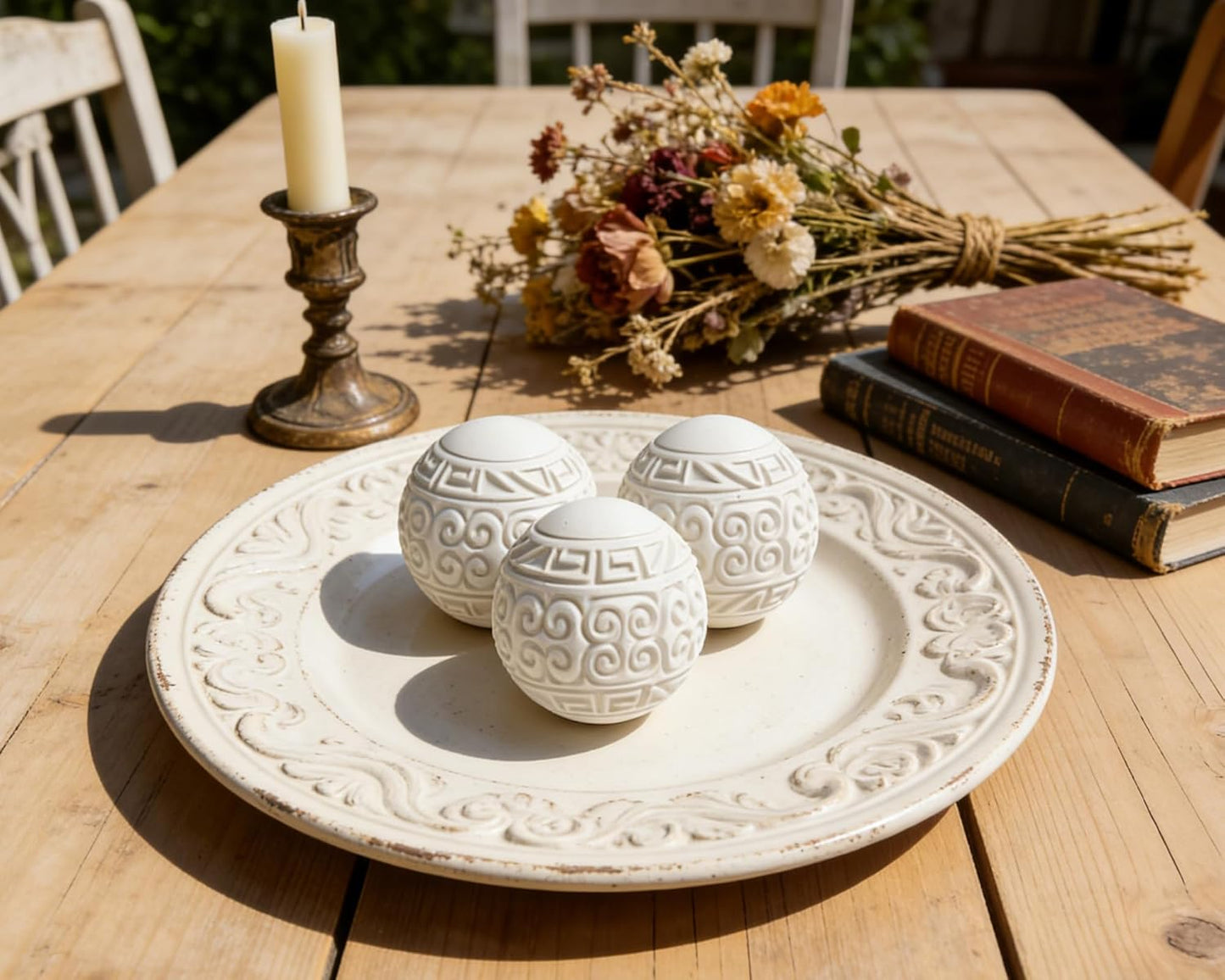 3 Pack Gold Decorative Ball for Centerpiece Bowls, 3 inch Orbs Spheres for Home Living Room Coffee Table Centerpieces Shelf Decoration