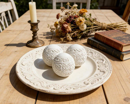 3 Pack Gold Decorative Ball for Centerpiece Bowls, 3 inch Orbs Spheres for Home Living Room Coffee Table Centerpieces Shelf Decoration