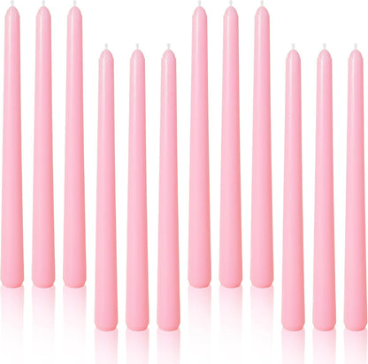 Viyffo Taper Candles, 10 Inch, 4 Pack, Olive Glow – Unscented, Dripless & Smokeless Design, Up to 8 Hour Burn – Long Tall Taper Candlesticks for Wedding, Dinner & Home Decor