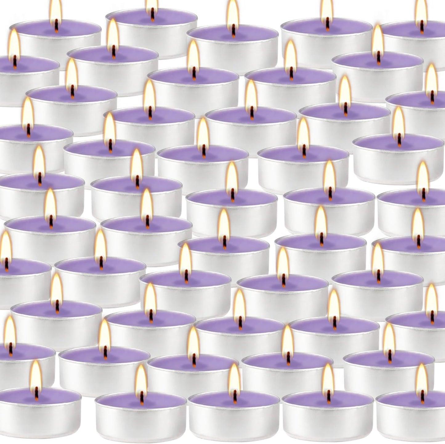 Rose Scented Candle Tealight Candles in Clear Cup, 8 Hours Consistent Smkless Clean Burning, Great for Valentine's Day Holiday, Wedding, Spa, Emergency and Home Decoration（Pink，50 Pack）