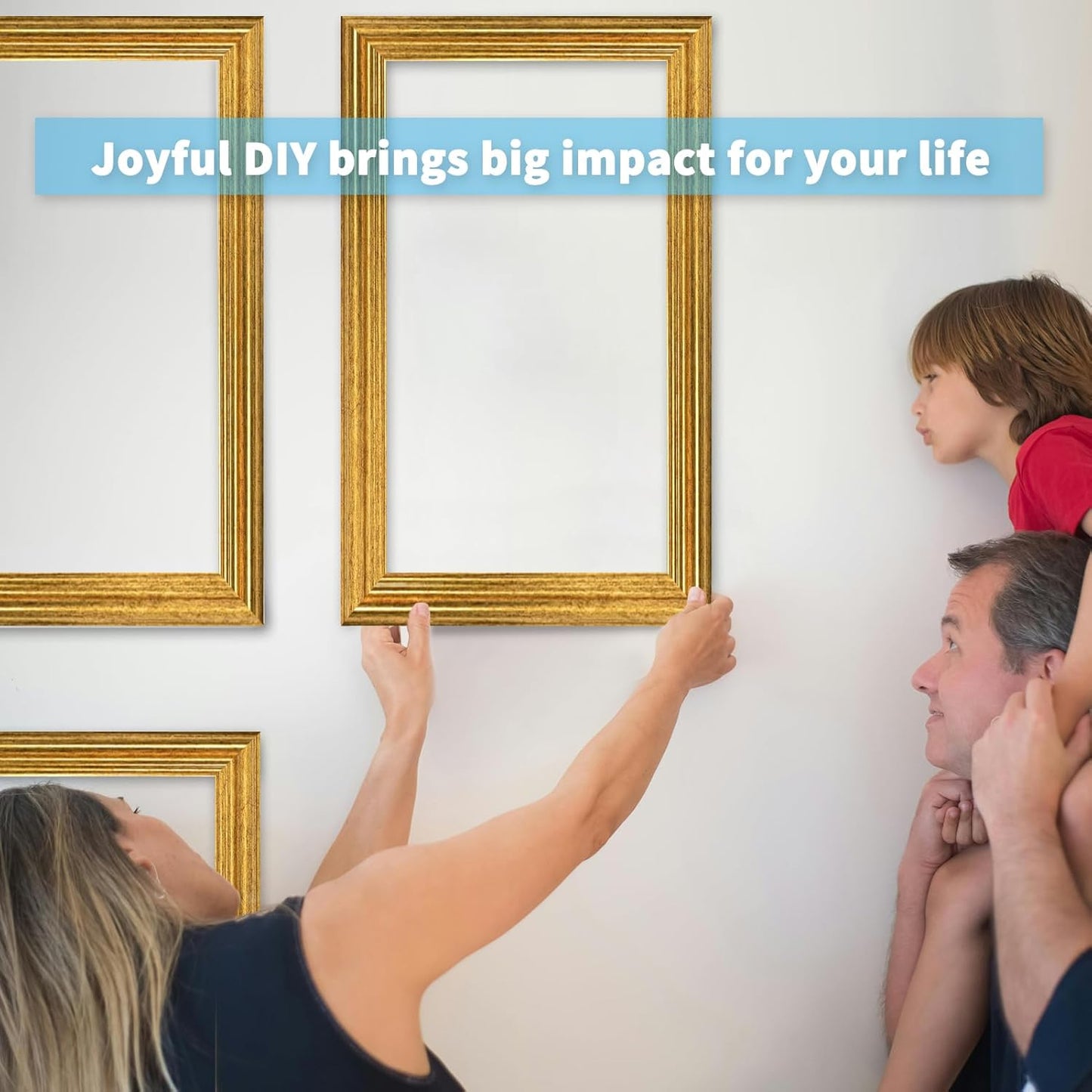 Art3d Pre-Cut Wall Molding Set of 6 pcs, Ready-to-Assemble Wainscoting Panels for Interior Wall Décor Living Room Bedroom Accent Wall - Installed with Glue, 3 Top 3 Bottom