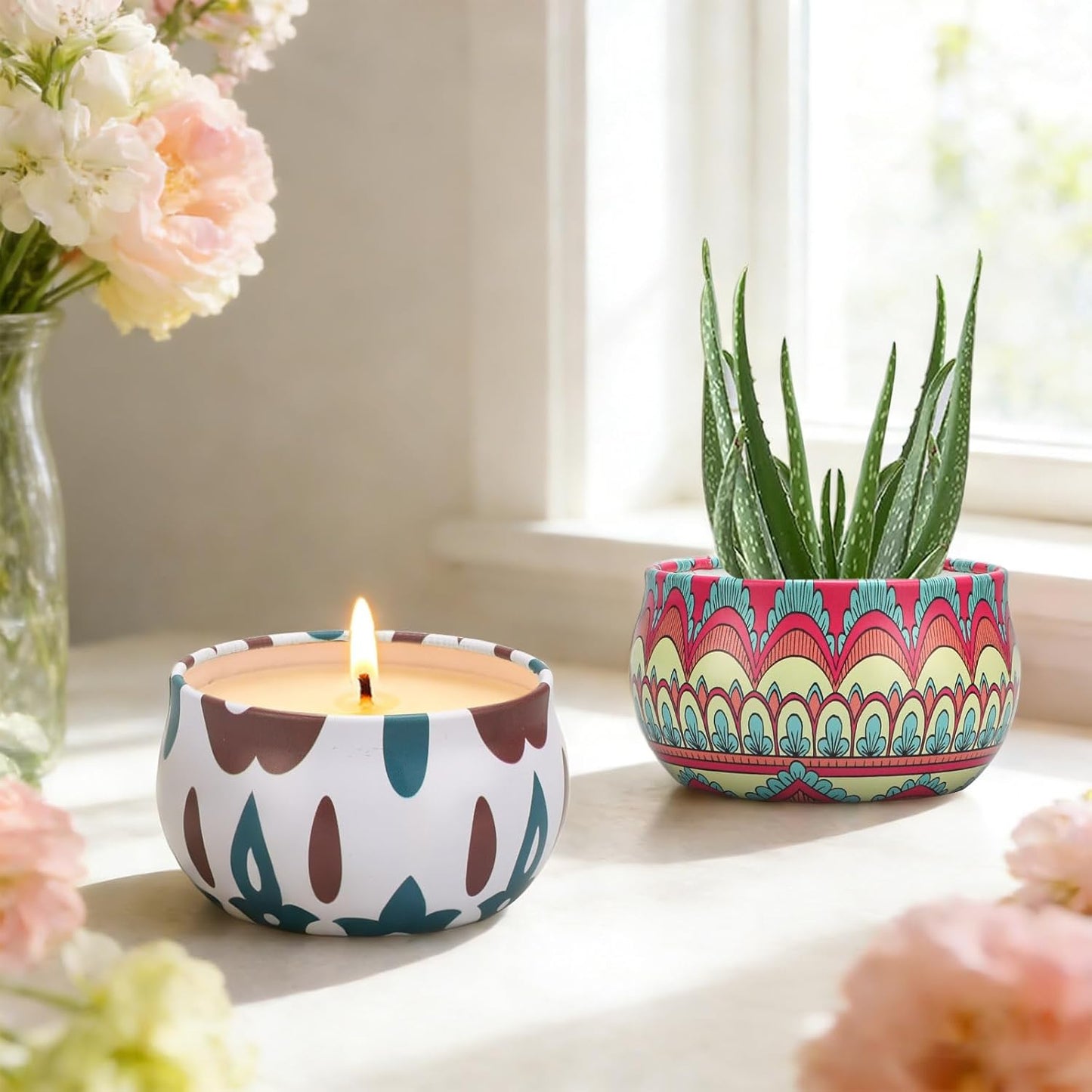 Scented Candles Gift Set, 12 Pack Soy Wax Candles for Home, 12 Scents, Aromatherapy Travel Tins with Gift Box for Women, Birthday, Housewarming, Relaxation