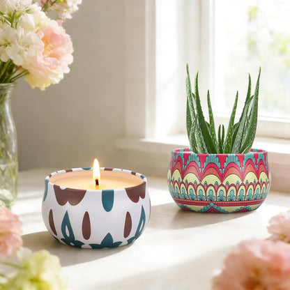 Scented Candles Gift Set, 12 Pack Soy Wax Candles for Home, 12 Scents, Aromatherapy Travel Tins with Gift Box for Women, Birthday, Housewarming, Relaxation
