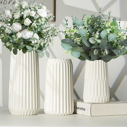 120 Pcs 6 Kinds Mixed Eucalyptus Leaves Stems Bulk Artificial Silver Dollar Leaves Picks Dried Eucalyptus Bundle Faux Spray for Wedding Vase Bouquet Decor (Eucalyptus Leaves Stems-120)