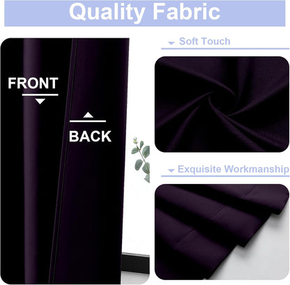 Simplebrand Ava Sage Green Blackout Curtains for Bedroom 63 Inch Length 2 Panels Set, Solid Thermal Insulated Energy Saving Rod Pocket Window Treatment Curtains Blackout Drapes, W40 x L63 Inch, Sage - Colors B