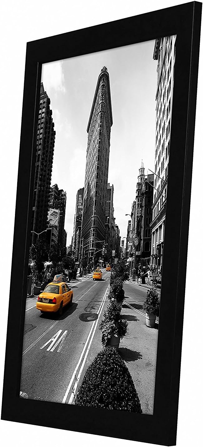 Americanflat 12x18 Poster Frame with Shatter-Resistant Glass - Signature Collection - Gallery-Style Frames Made of Engineered Wood - Photo Frame for Wall Display - Black - Colors C