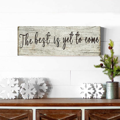 Quotes Wall Decor Enjoy the Little Things Sign Family Wall Signs Canvas Prints Rustic Wooden Wall Art Wood Pictures for Living Room Bedroom Office Home Decor, 6 X 17 Inch Framed