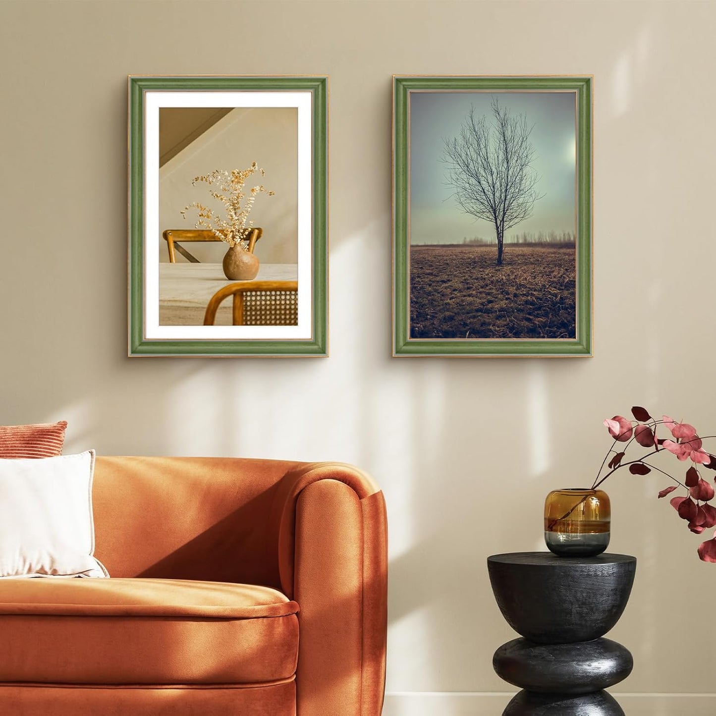 Golden State Art, 11x14 Photo Frame with Mat for Pictures 8x10 and Real Glass (Dark Gold Brown & Bronze Pewter Panel with White Color Mat, 1.25 Inch Frame Border)