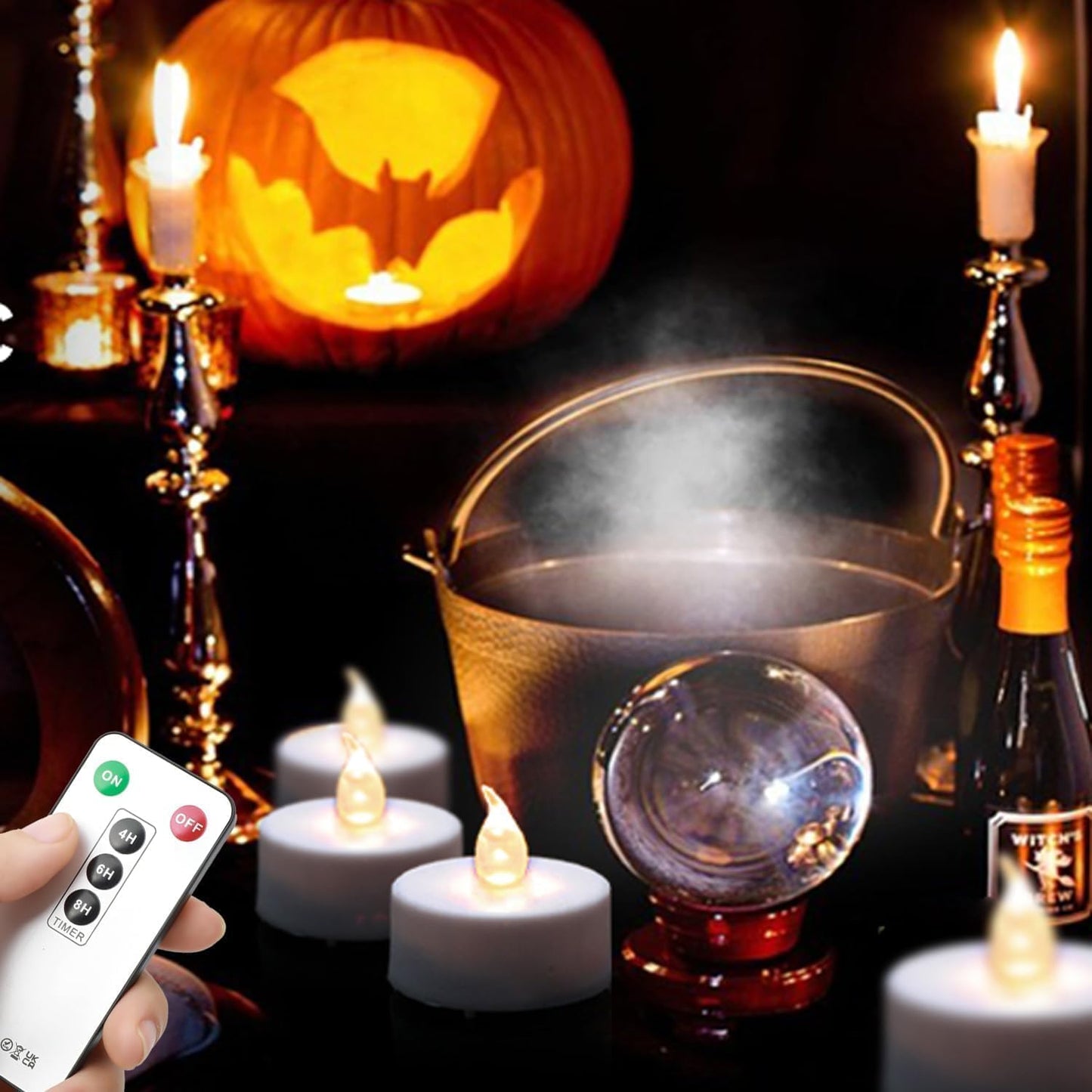 Battery Operated LED Tea Lights: 24PACK Flameless Votive Candles Lamp Realistic and Bright Flickering Holiday Gift Long Lasting 200Hours for Seasonal & Festival Celebration Warm White