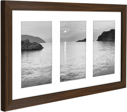 Americanflat 4x6 Collage Picture Frame with Shatter-Resistant Glass - Fits Five 4x6 Photos or Use as One 11x14 Picture Frame - Signature Collection - Collage Frames for Wall Display - Black