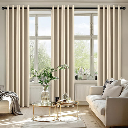 MIULEE Blackout Curtains for Bedroom Living Room 2 Panels, Thermal Insulated Room Darkening Drapes Grommet Noise Reducing Light Blocking Window Treatments 63 Inches Long 40x63 Inch Black - Colors B