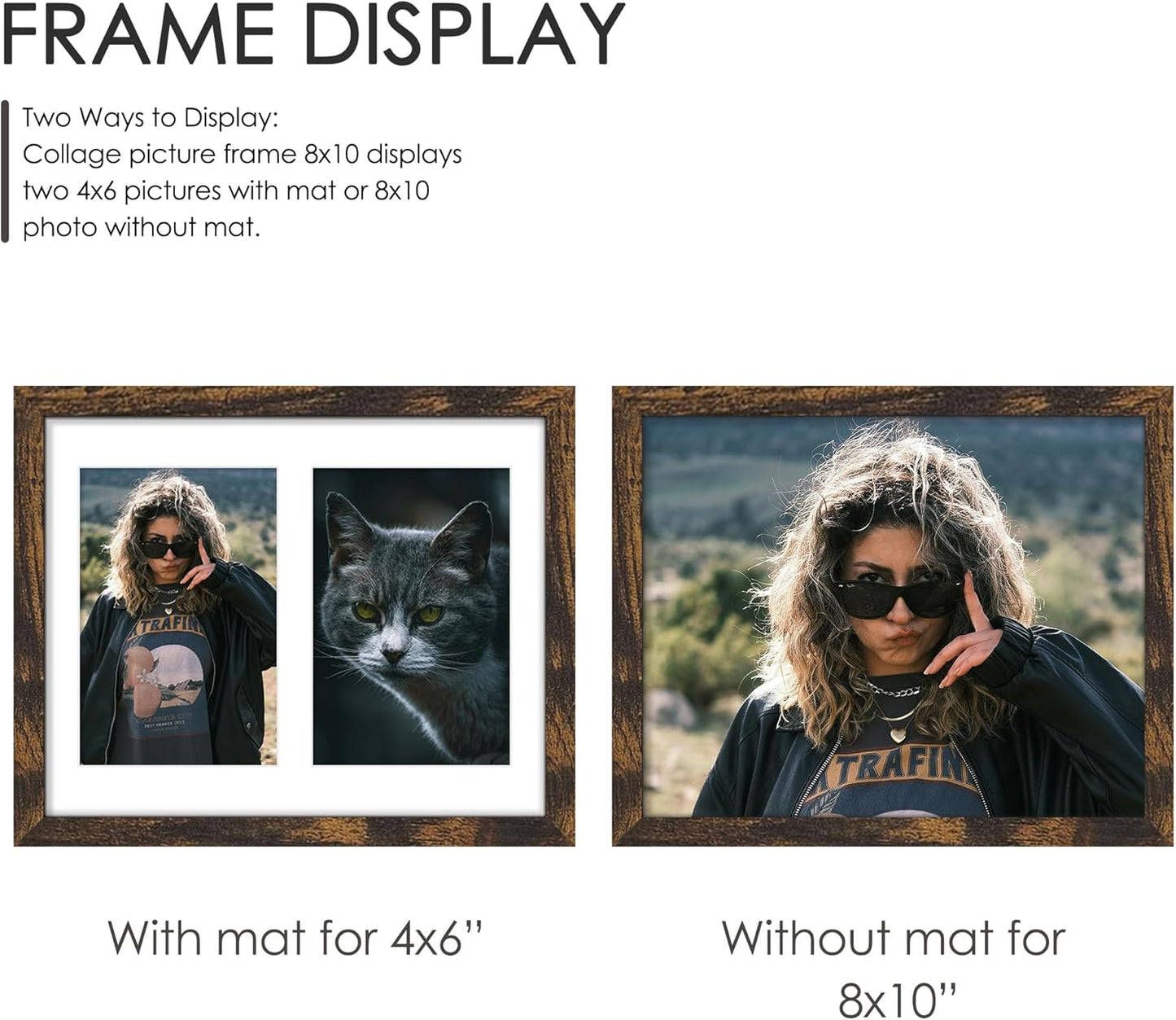 DUENPY 14x26 Collage Picture Frame 4x6 Collage Picture Frame Displays Twelve 4x6 inch Photos Available Horizontal Wall Mounting Display and Vertical Black - Colors A