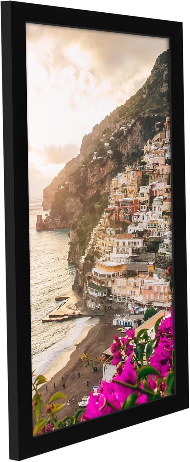 Americanflat 12x18 Poster Frame with Shatter-Resistant Glass - Signature Collection - Gallery-Style Frames Made of Engineered Wood - Photo Frame for Wall Display - Black - Colors B