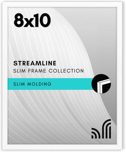 Americanflat 24x36 Poster Frame with Polished Plexiglass - Streamline Collection - Thin Border Picture Frame for Wall Display - Hanging Hardware Included - Black - Colors B