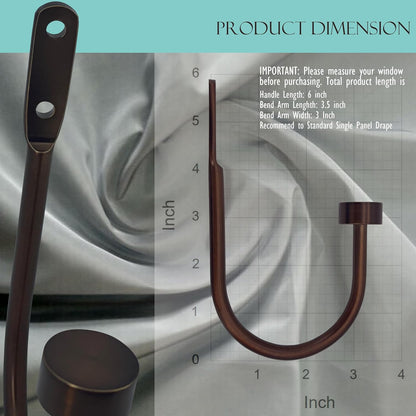 Quality Curtain Holdbacks, Solid Steel Curtain Holdback with Disk Finial,Electroplate Finishes, Set of 2 Window Curtain Tieback Hooks, Warm Gold