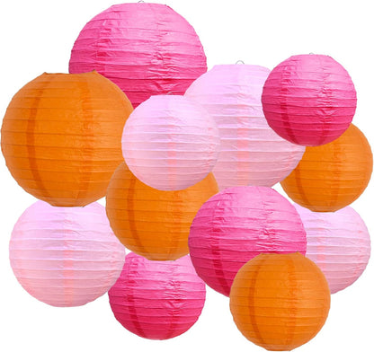 BEISHIDA 10Pcs White Paper Lanterns Decorative Chinese/Japanese Hanging Round Paper Lanterns Lamp for Birthday, Wedding, Christmas, Bridal, Home Decor, Party Decoration(Size of 4”, 6”, 8”, 10”)