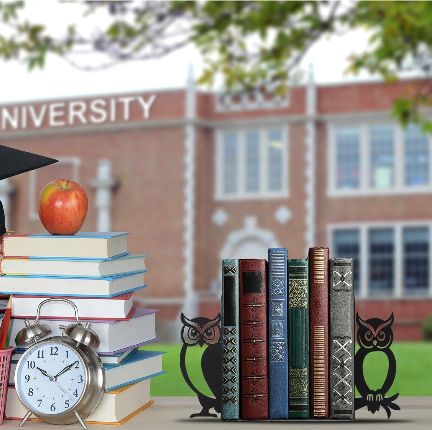 Geelin Peeping Cat Metal Bookends Set of 2 Cute Book Ends for Shelves Decorative Bookshelf Home Office Desk Bookshelf Decor Gift for Cat Lovers and Reading Enthusiasts
