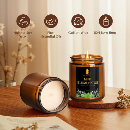 Scented Candles Set, 4 Pack Soy Candles for Home Scented, Candle Gifts for Men Women, Scents of Pineapple Cocktail/Coconut Vanilla/Pink Sands/Bahamian Breeze