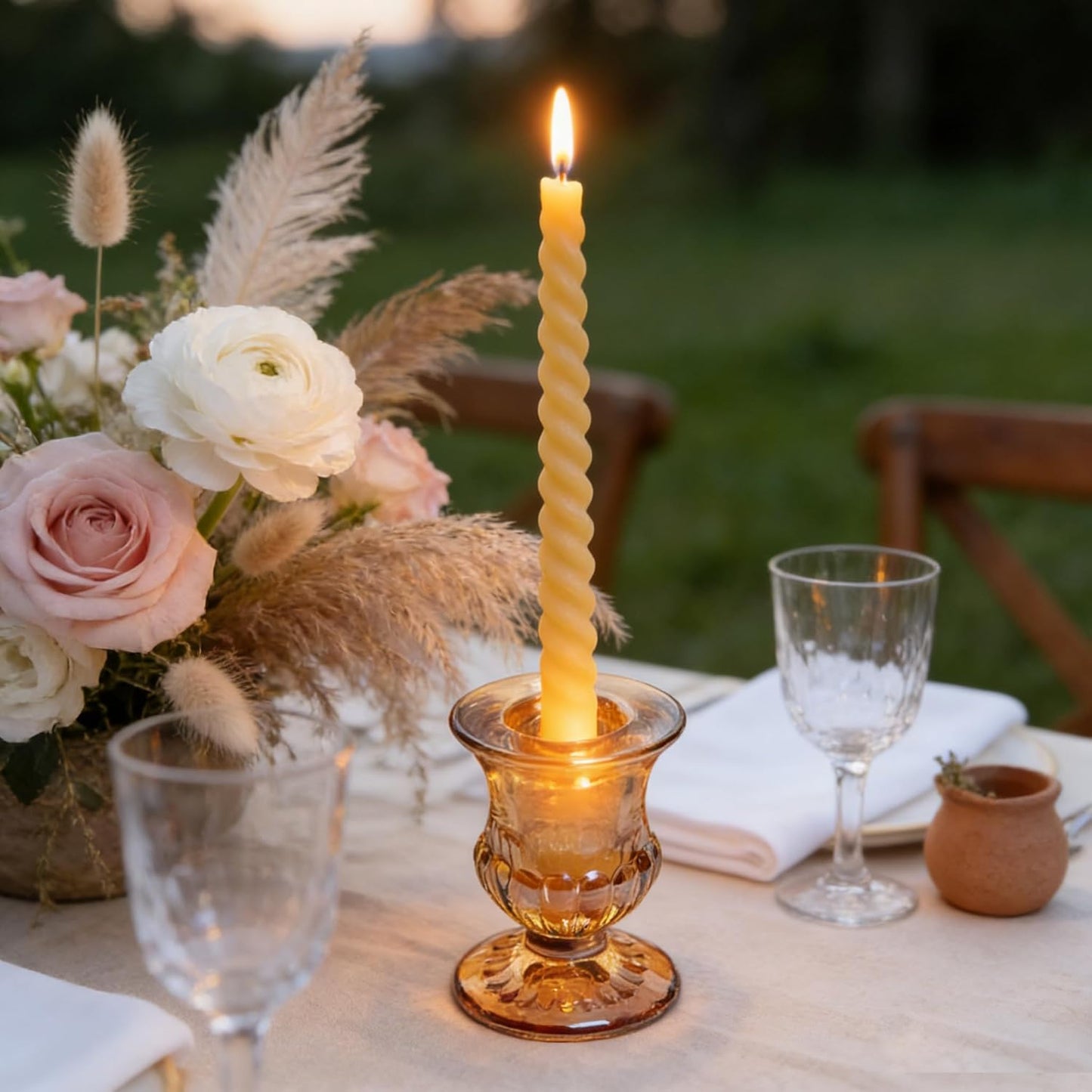 48 Pcs Clear Glass Taper Candle Holders Bulk, 2.5 Inch Small Candlestick Stands, Elegant Table Centerpieces for Wedding, Christmas, Valentine’s Day, Party, Home and Dining Room Decorations (Clear)