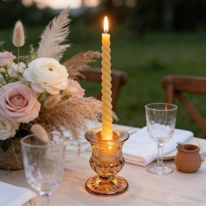 48 Pcs Clear Glass Taper Candle Holders Bulk, 2.5 Inch Small Candlestick Stands, Elegant Table Centerpieces for Wedding, Christmas, Valentine’s Day, Party, Home and Dining Room Decorations (Clear)
