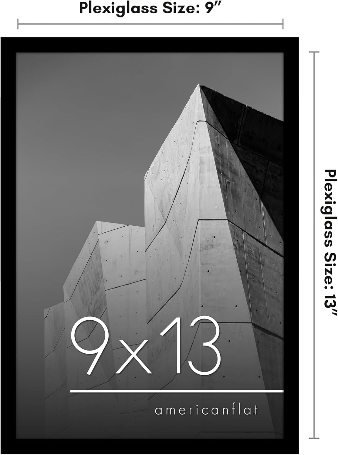 Americanflat 24x36 Poster Frame with Polished Plexiglass - Streamline Collection - Thin Border Picture Frame for Wall Display - Hanging Hardware Included - Black - Colors D