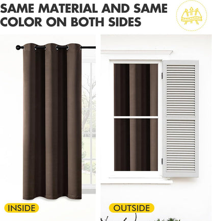 MIULEE Blackout Curtains for Bedroom Living Room 2 Panels, Thermal Insulated Room Darkening Drapes Grommet Noise Reducing Light Blocking Window Treatments 63 Inches Long 40x63 Inch Black - Colors B