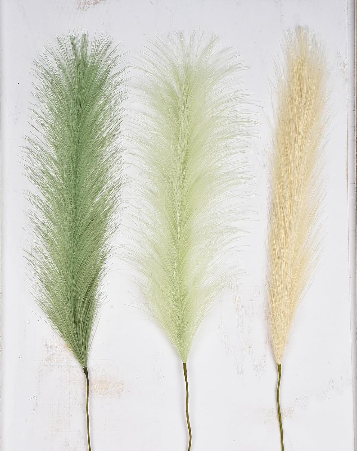 LSKYTOP Orange Pampas Grass Decor,23Inch 12pcs Faux Pampas Grass Bouquets Artificial Pampas Fake Pampas Flower for Home Living Room Bedroom Vase Decor
