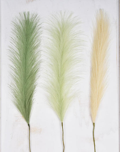 LSKYTOP Orange Pampas Grass Decor,23Inch 12pcs Faux Pampas Grass Bouquets Artificial Pampas Fake Pampas Flower for Home Living Room Bedroom Vase Decor