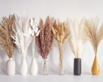 40" inch 10 Stems Pampas Grass Decor Tall, Pampas Grass Bouquet, Natural Dried Flowers for Wedding, Natural Home Decor, Wall Grass, Glam Decor