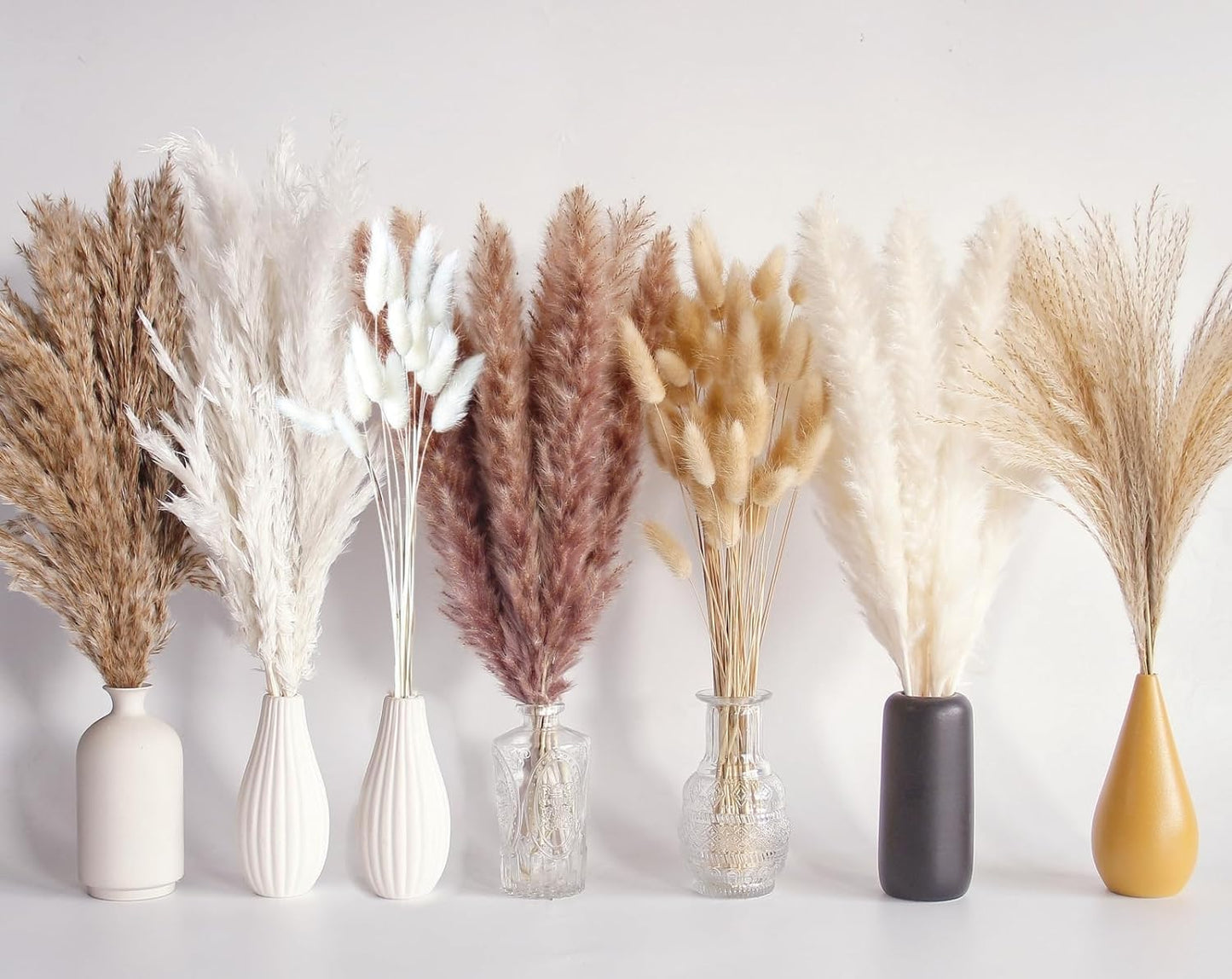 40" inch 10 Stems Pampas Grass Decor Tall, Pampas Grass Bouquet, Natural Dried Flowers for Wedding, Natural Home Decor, Wall Grass, Glam Decor