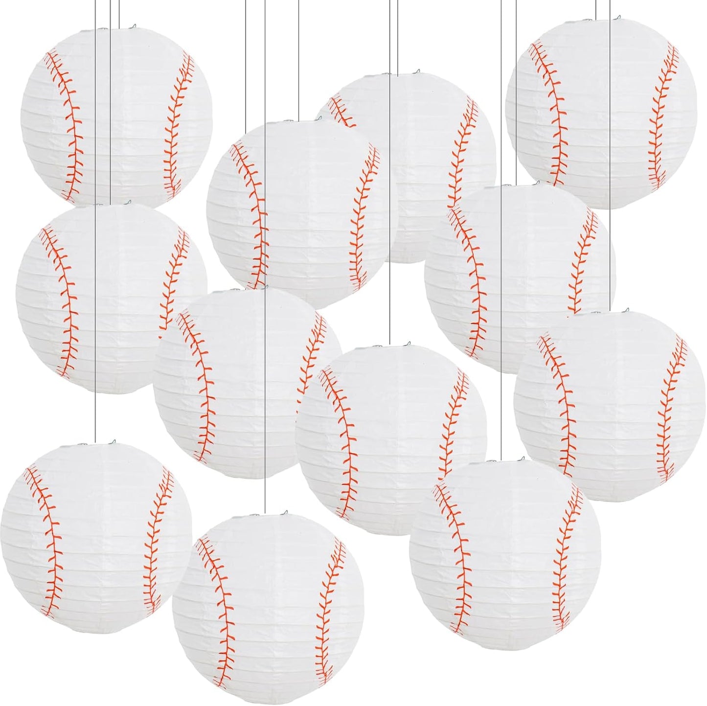 BEISHIDA 10Pcs White Paper Lanterns Decorative Chinese/Japanese Hanging Round Paper Lanterns Lamp for Birthday, Wedding, Christmas, Bridal, Home Decor, Party Decoration(Size of 4”, 6”, 8”, 10”)